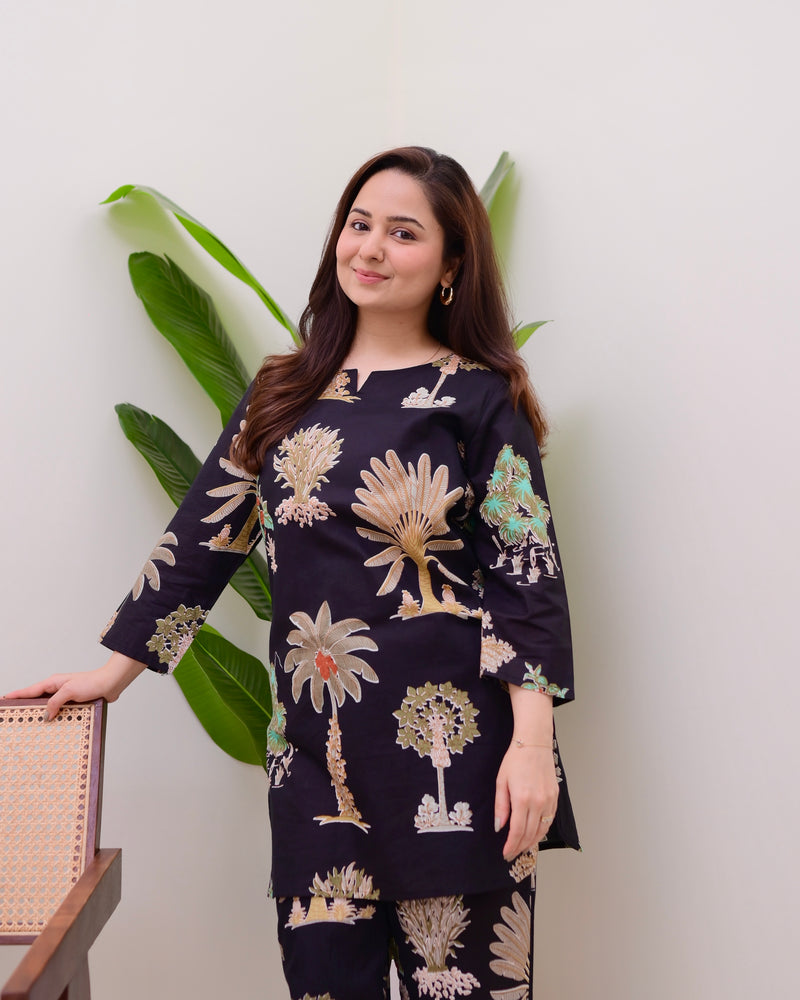 Black Forest Cotton Loungewear Set