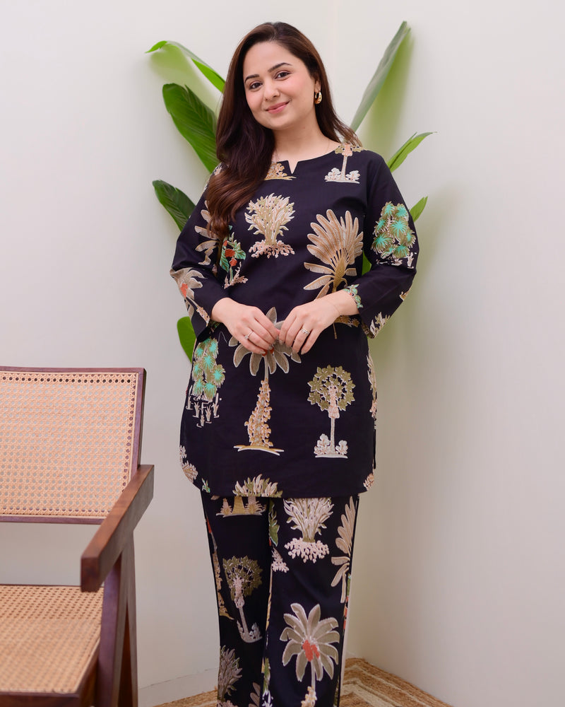Black Forest Cotton Loungewear Set