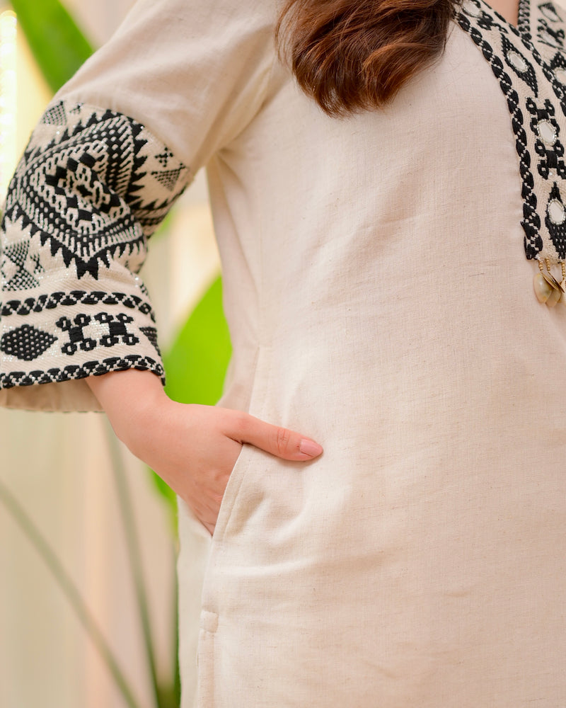 Ivory Boho Woven Cotton Co-ord