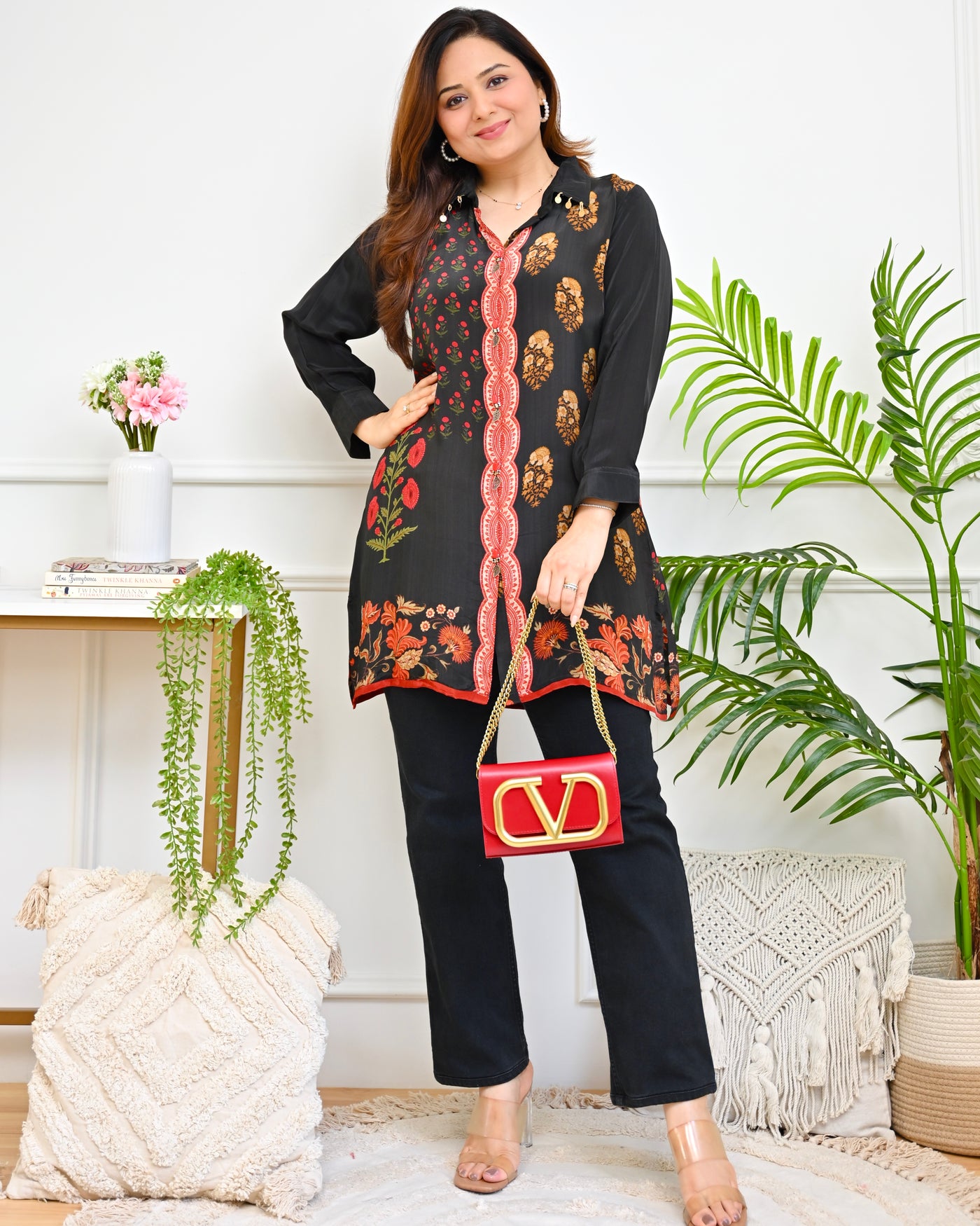 Black Madhuban Muslin Shirt