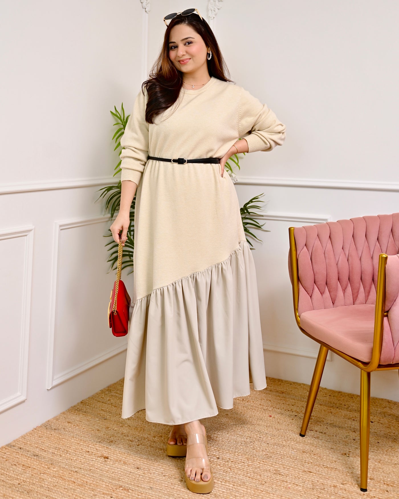 winter dress with belt A New Way To Wear White This Winter