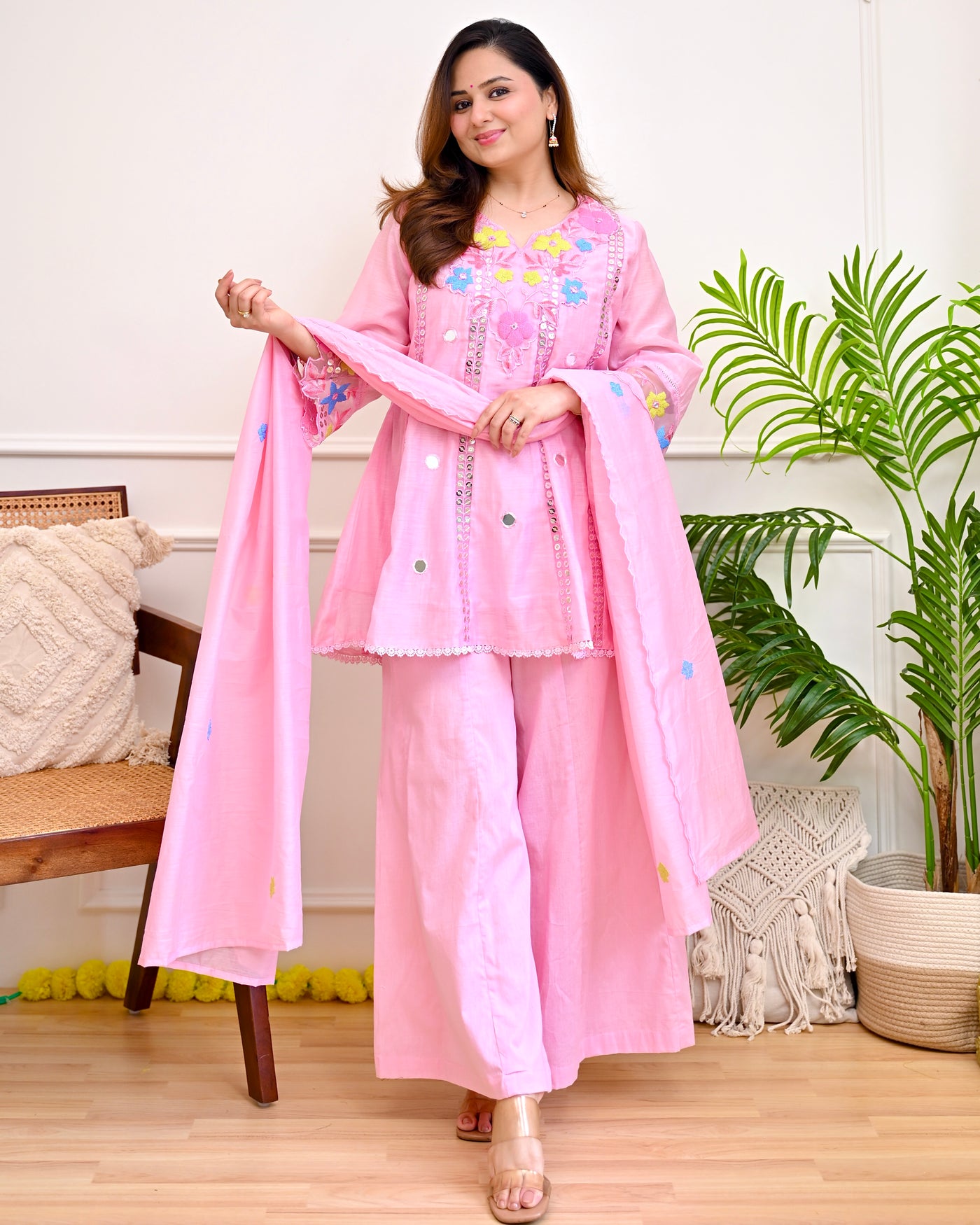 Gulabo Noor Mul Chanderi Handwork Festive Suit