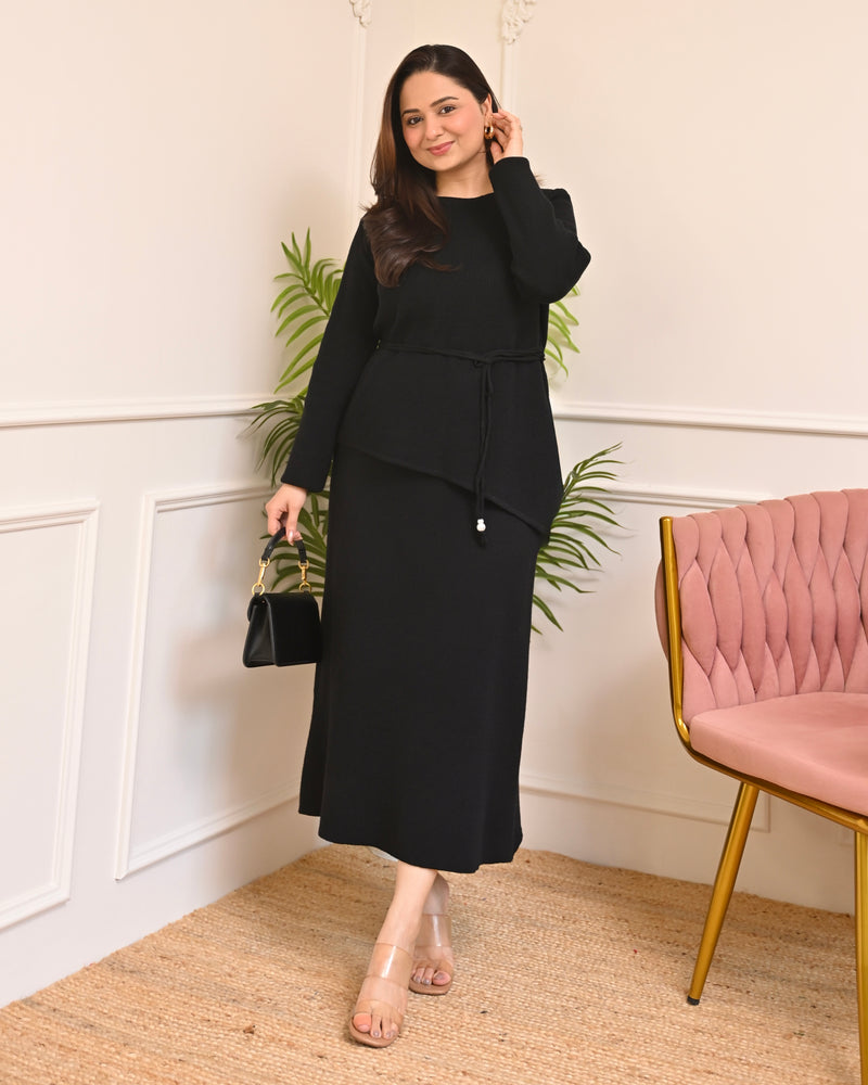 Twilight Knit Winter Woollen Skirt Co-ord