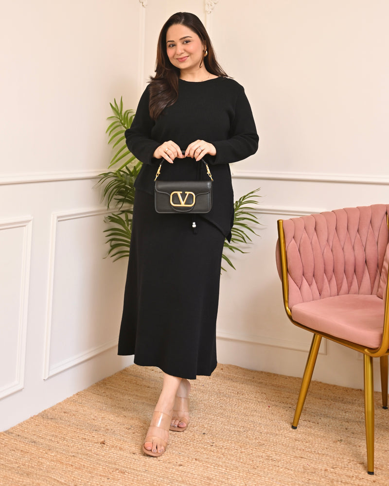 Twilight Knit Winter Woollen Skirt Co-ord