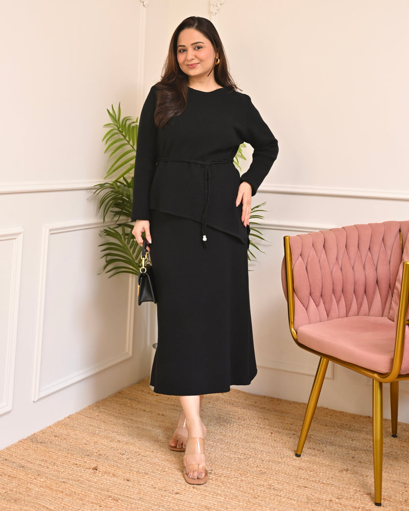 Twilight Knit Winter Woollen Skirt Co-ord