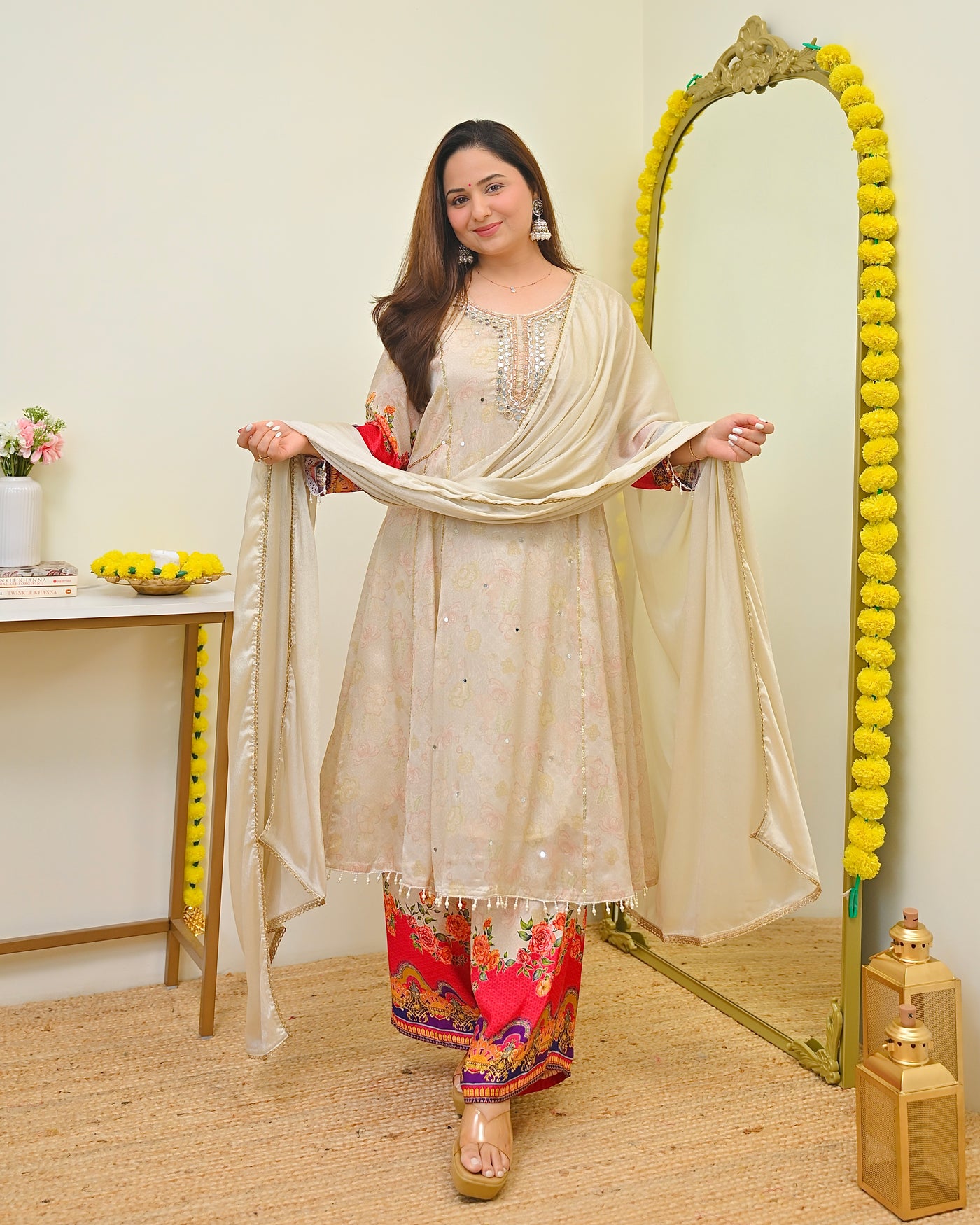 Pearl Noor Grace Chinnon Handwork Festive Suit