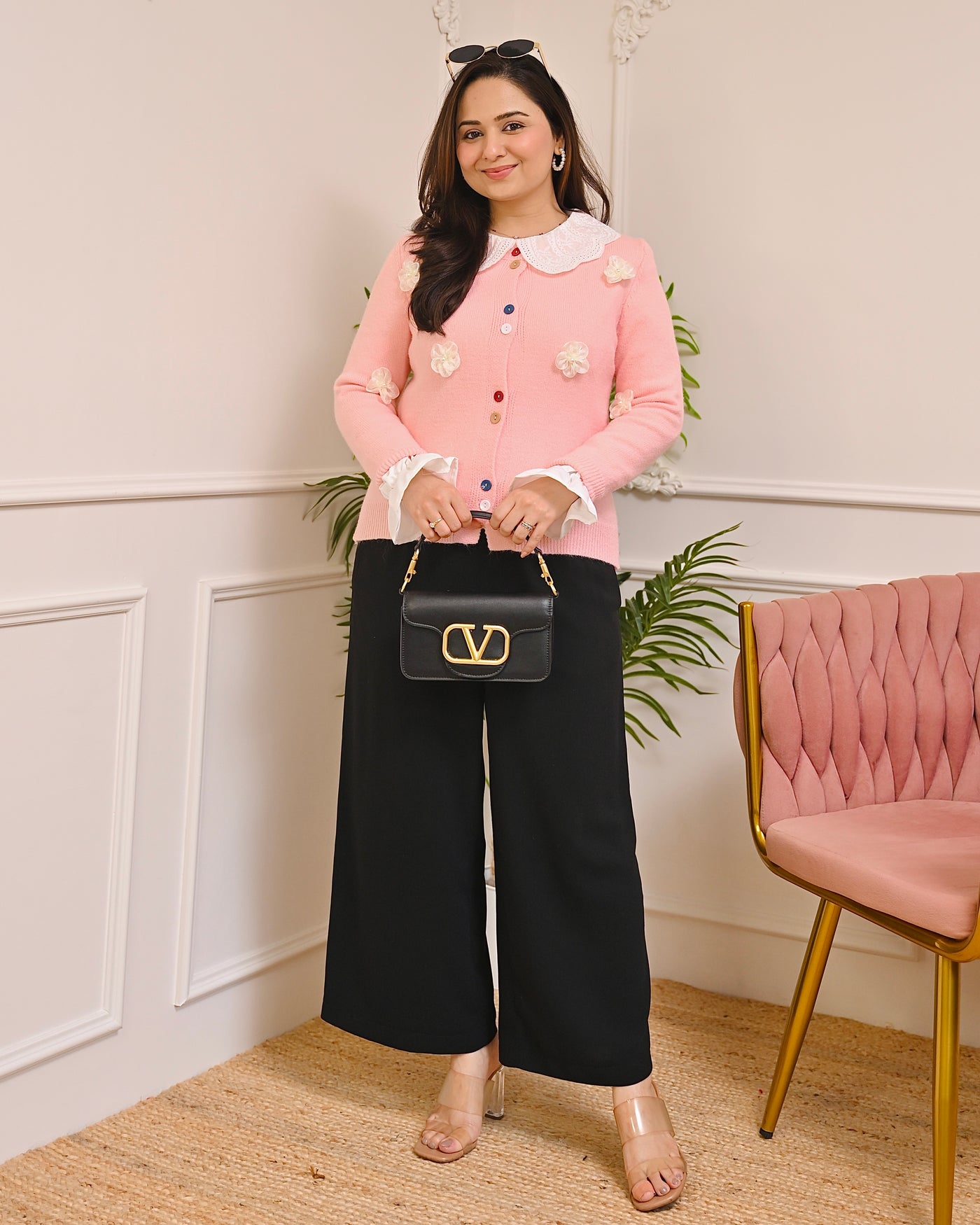 Cherry Blossom Knitted Sweater Shirt