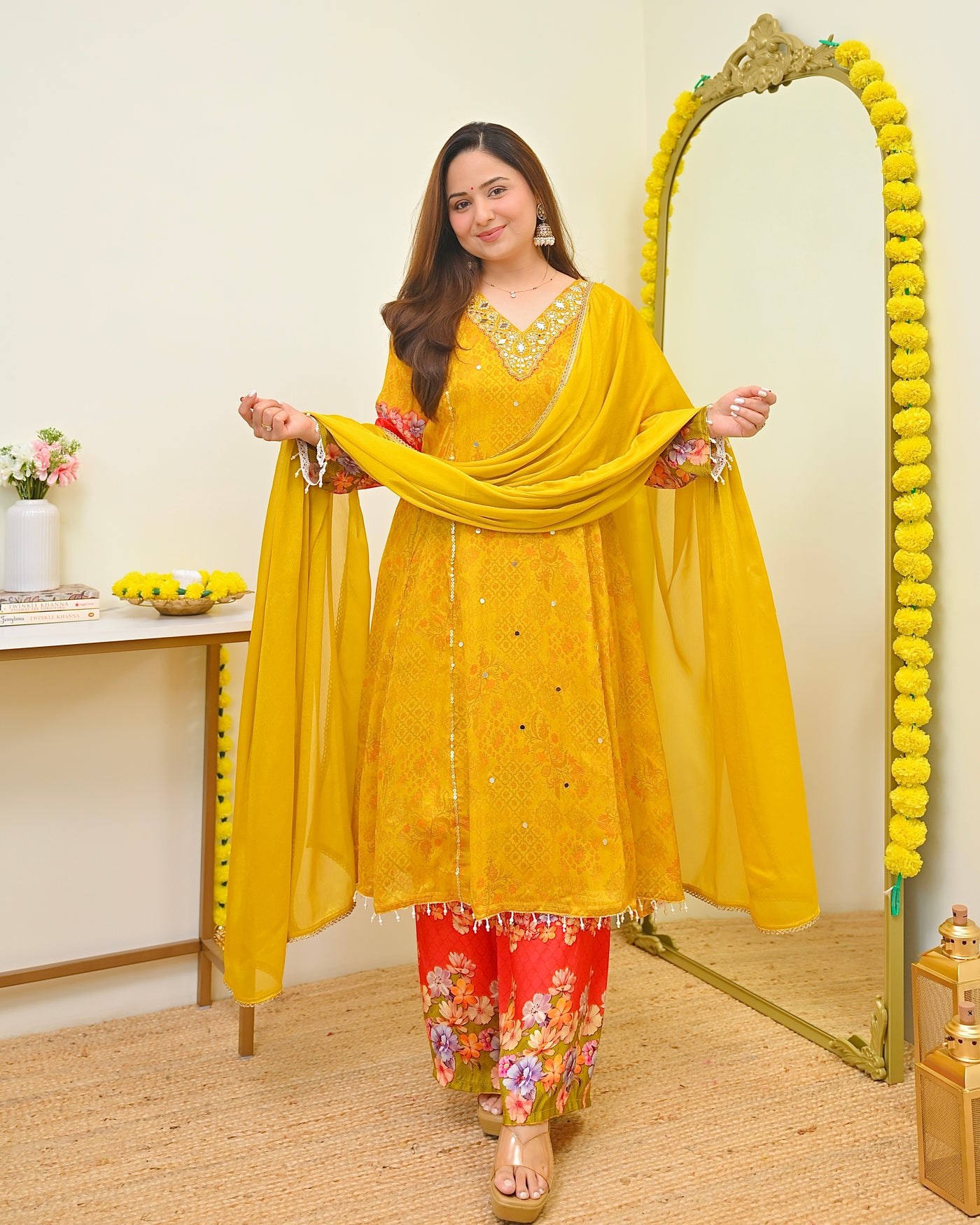 Sunehri Noor Grace Chinnon Handwork Festive Suit