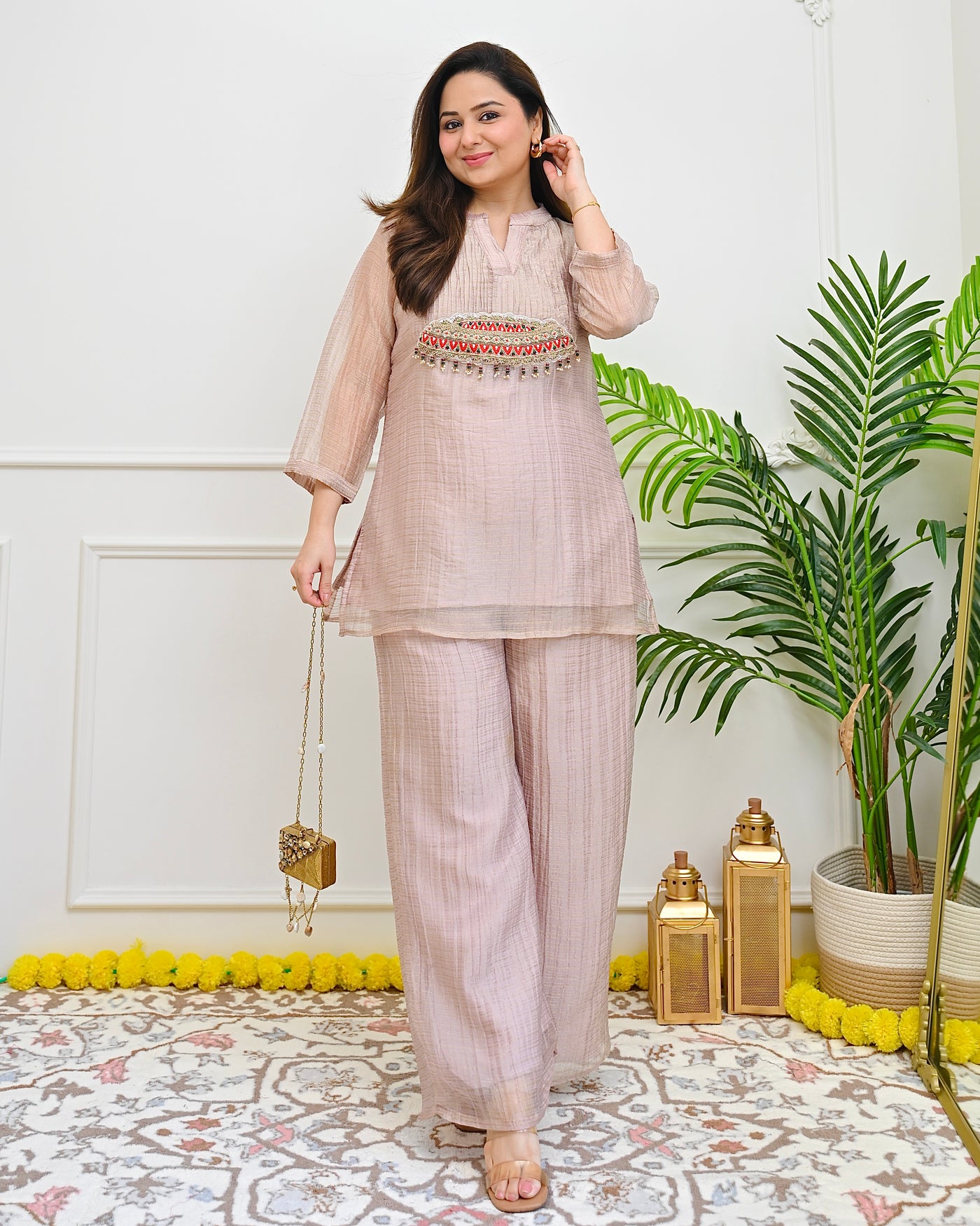 Mauve Heritage Festive Charm Co-ord