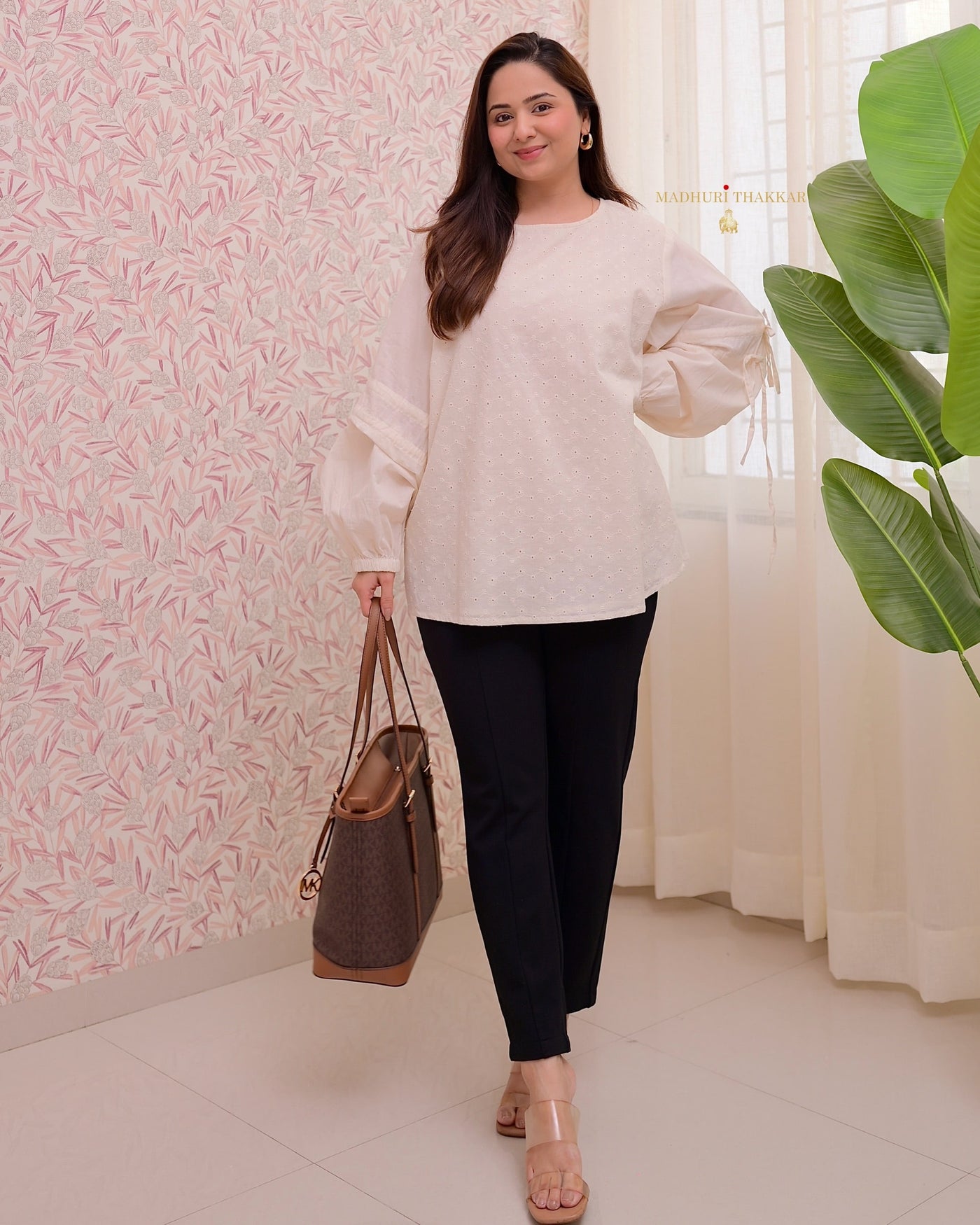White Schiffli Cotton Tunic