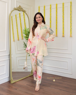 Ivory Botanical Muslin Co-ord