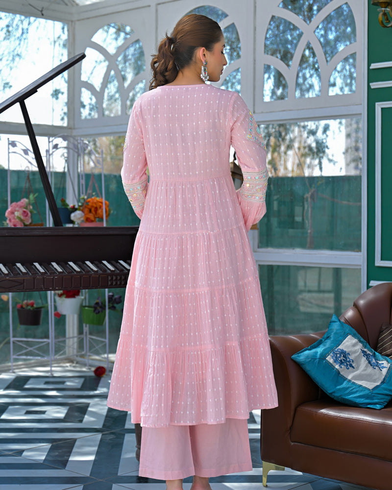 Gulaab Mul Cotton Handwork Anarkali Suit