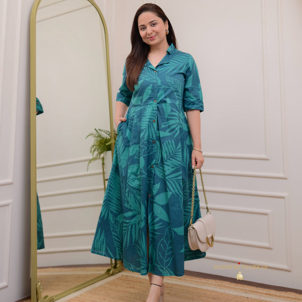 green emerald velvet dress Women's Cotton Linen Gauze Long Dress Summer High Waist Flowy Midi Dress  Half Sleeve Button Down Swing Dresses #01 Green，Medium at Amazon Women's  Clothing store main image 0