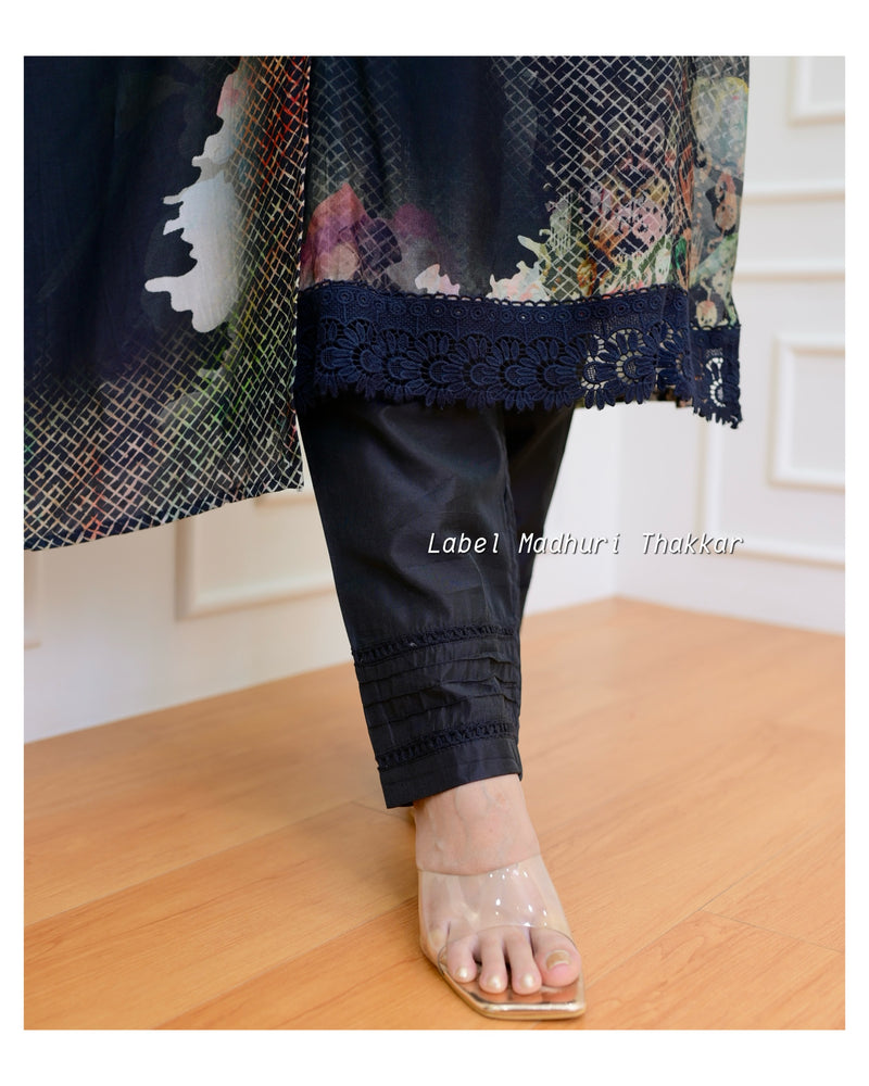 Black Floral Pakistani Suit