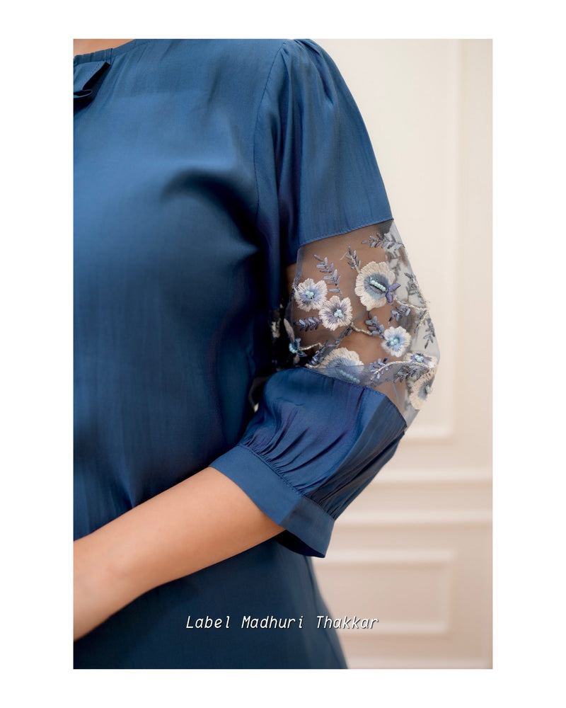 Peacock Blue Handwork Co-ord