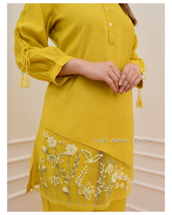 Mustard Yellow Handwork Co-ord