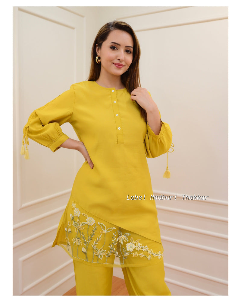Mustard Yellow Handwork Co-ord