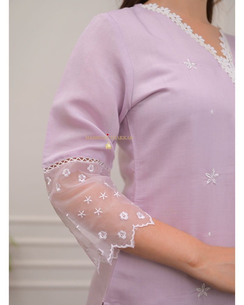 Lilac Pakistani Lace Suit