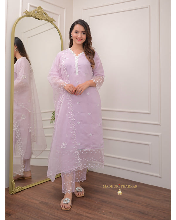 Lilac Pakistani Lace Suit
