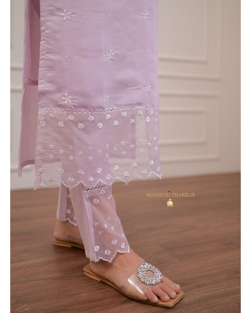 Lilac Pakistani Lace Suit