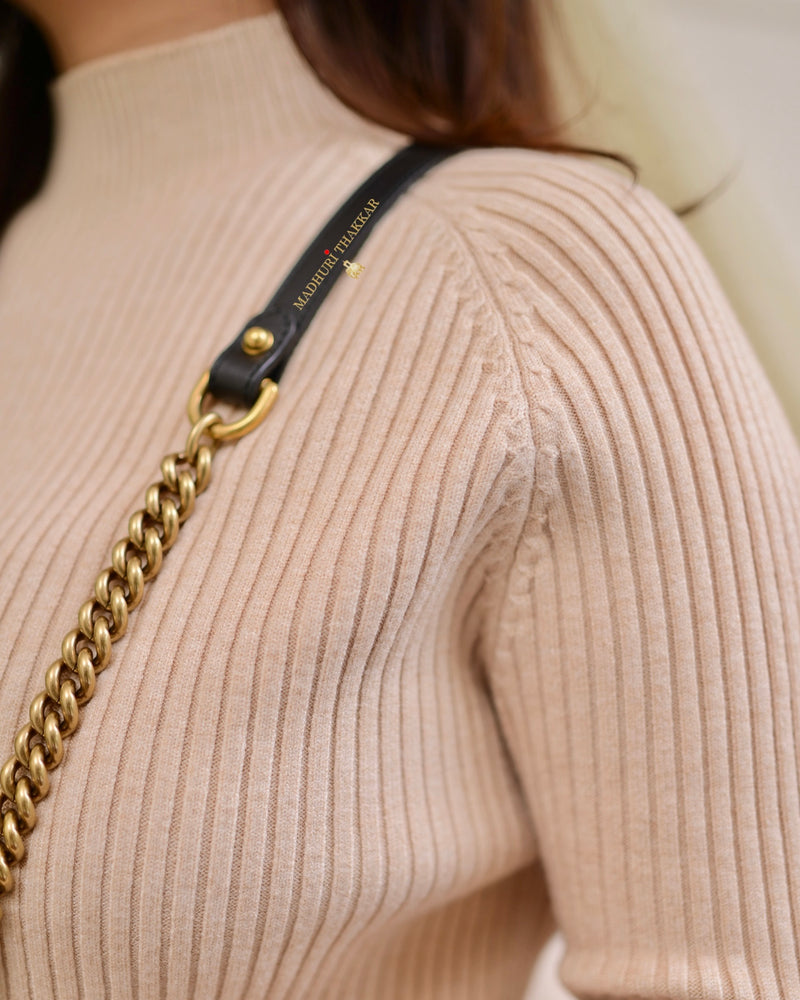Beige Knitted Winter Airport Co-ord Set