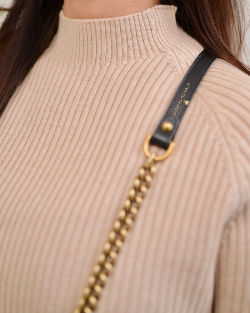 Beige Knitted Winter Airport Co-ord Set