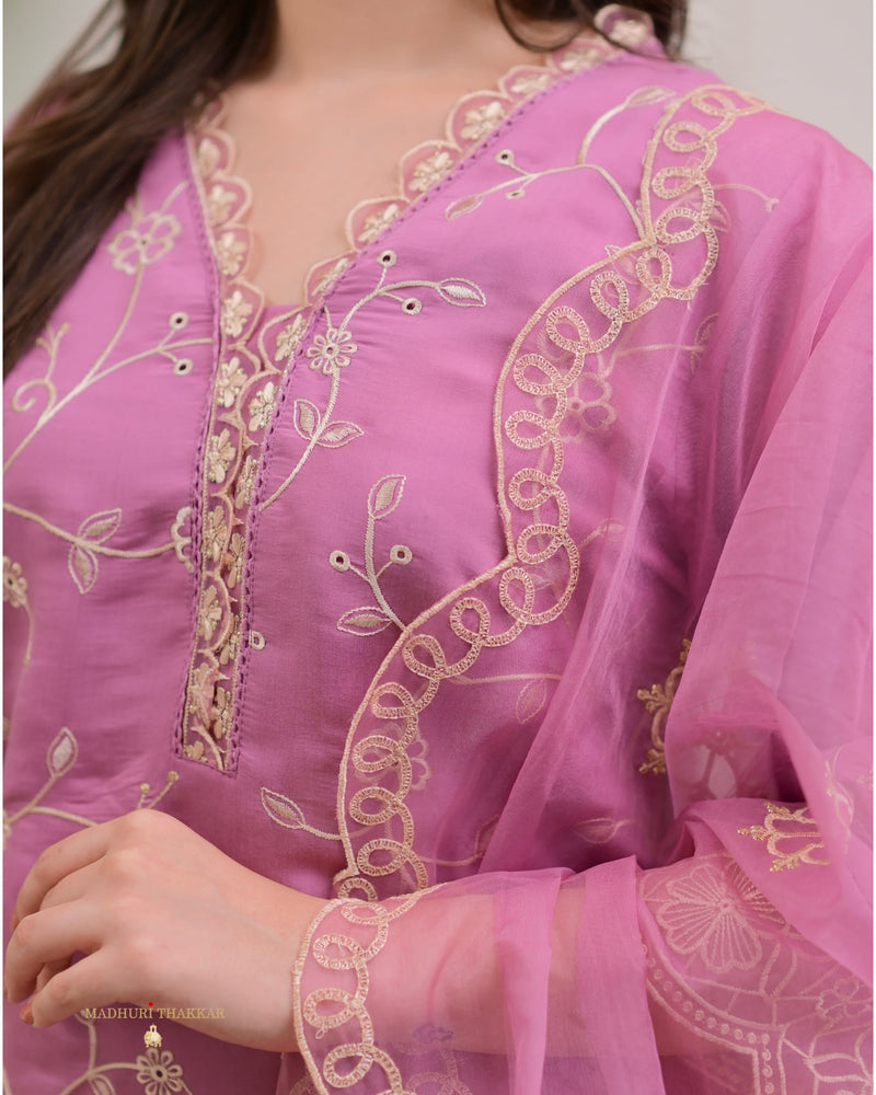 Mulberry Karachi Schiffli Cutwork Cotton Suit