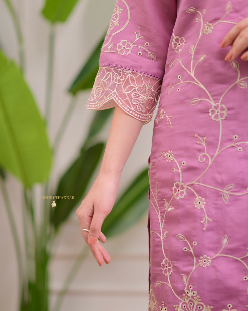 Mulberry Karachi Schiffli Cutwork Cotton Suit