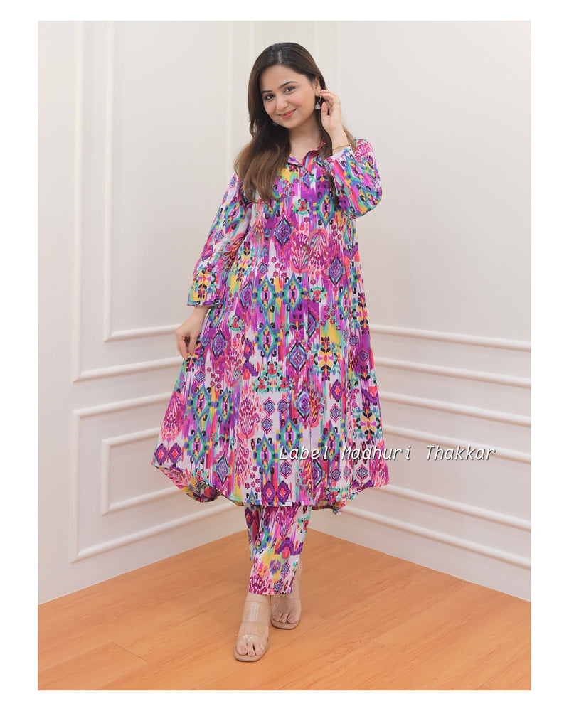 Purple Baroque Cotton Co-ord