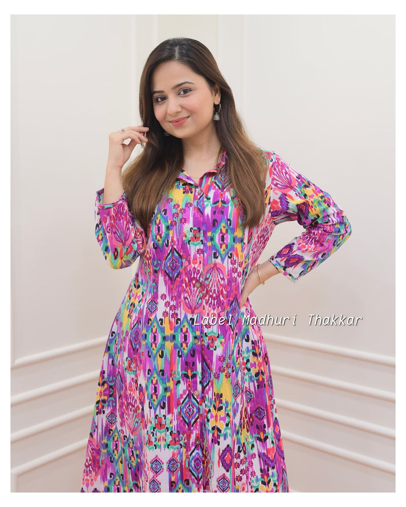 Purple Baroque Cotton Co-ord