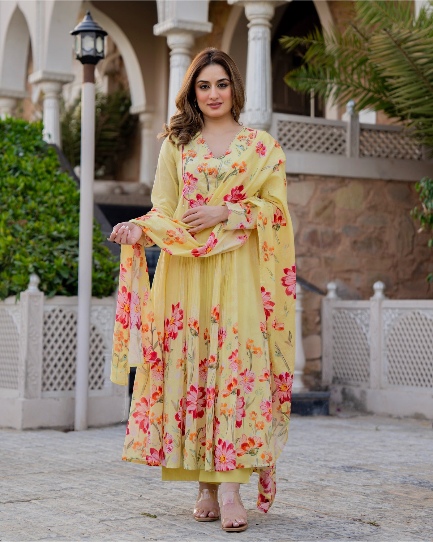 Gul-e-Sunheri Handwork Mul Cotton A Line Suit