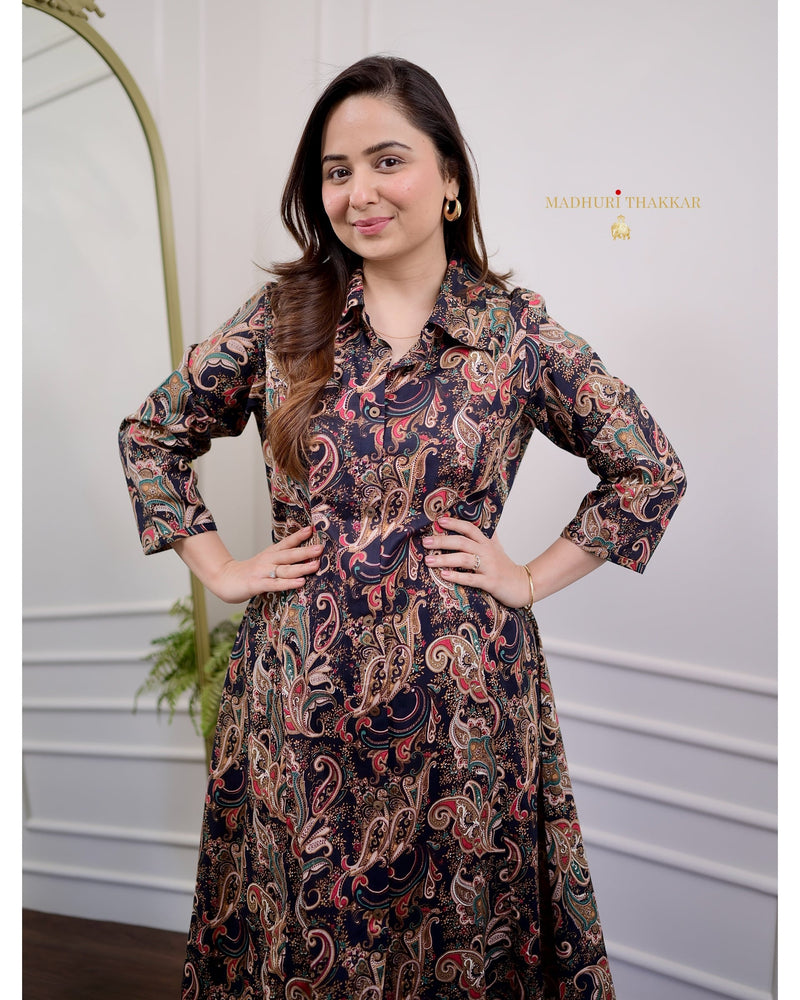 Black Multi Paisley Cotton Co-ord
