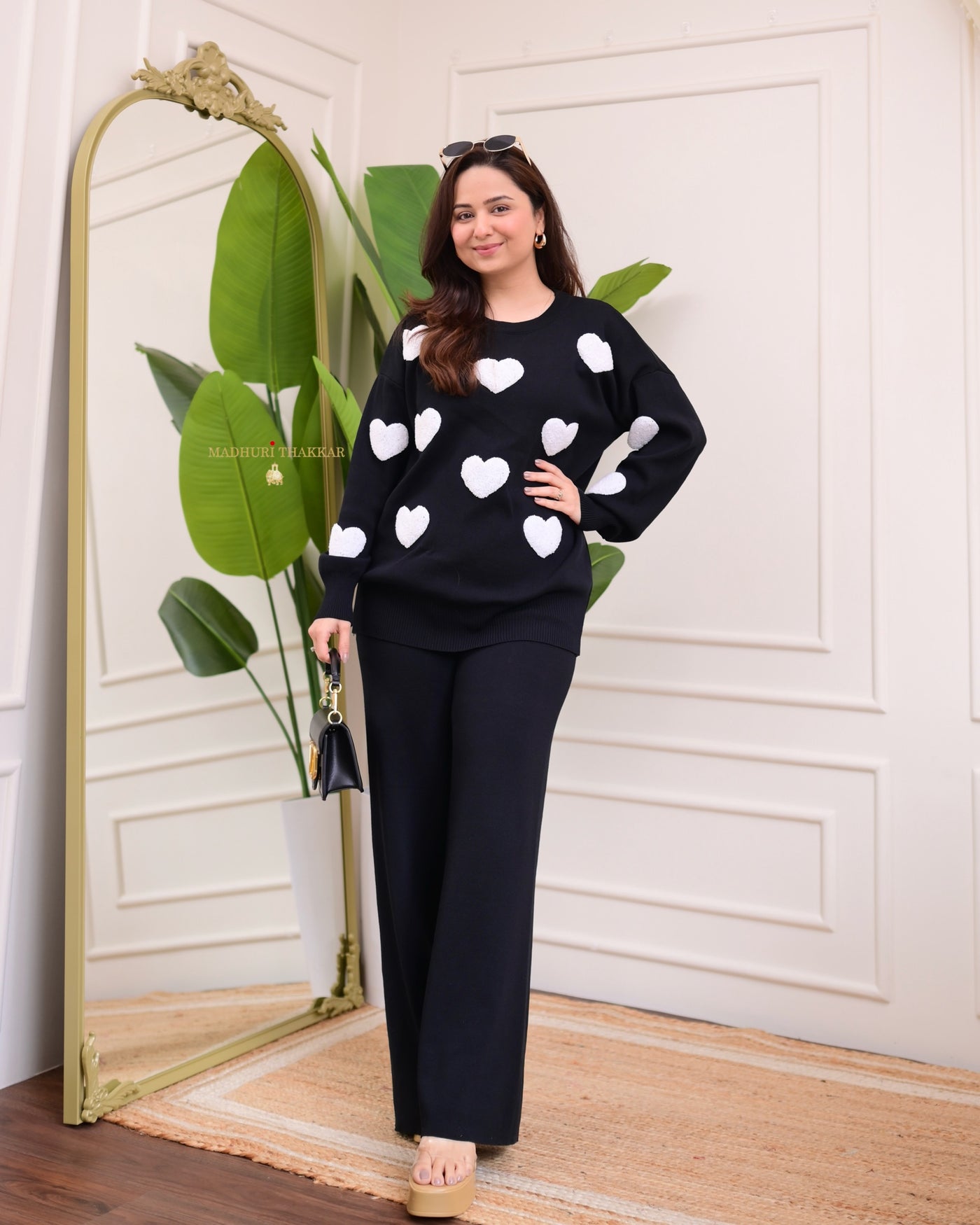 Black Heart Winter Airport Co-ord Set