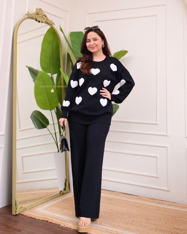 Black Heart Winter Airport Co-ord Set