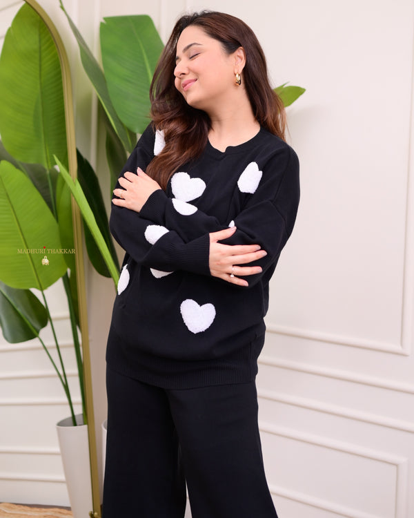 Black Heart Winter Airport Co-ord Set