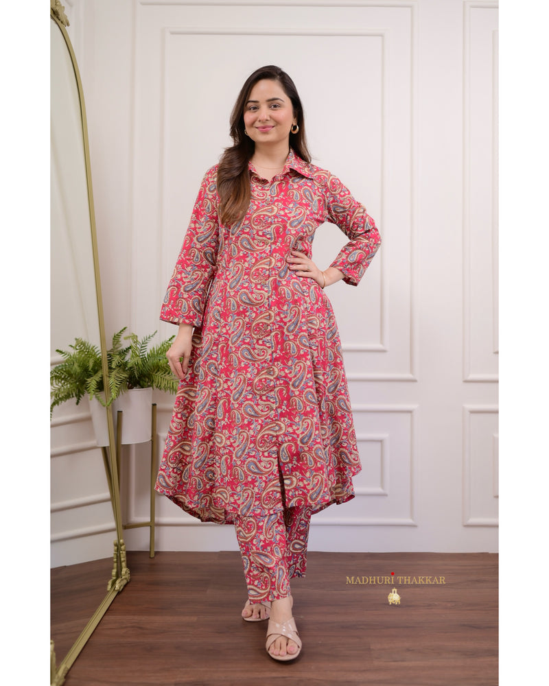 Rani Pink Paisley Cotton Co-ord