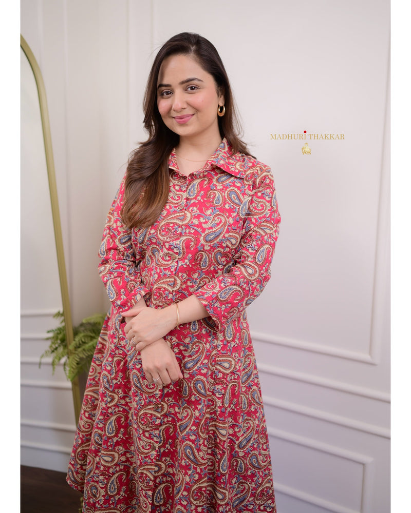 Rani Pink Paisley Cotton Co-ord