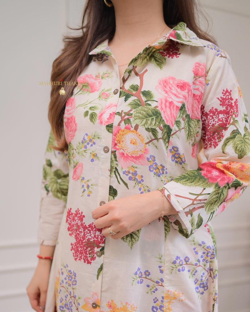 Ivory Floral Cotton Co-ord
