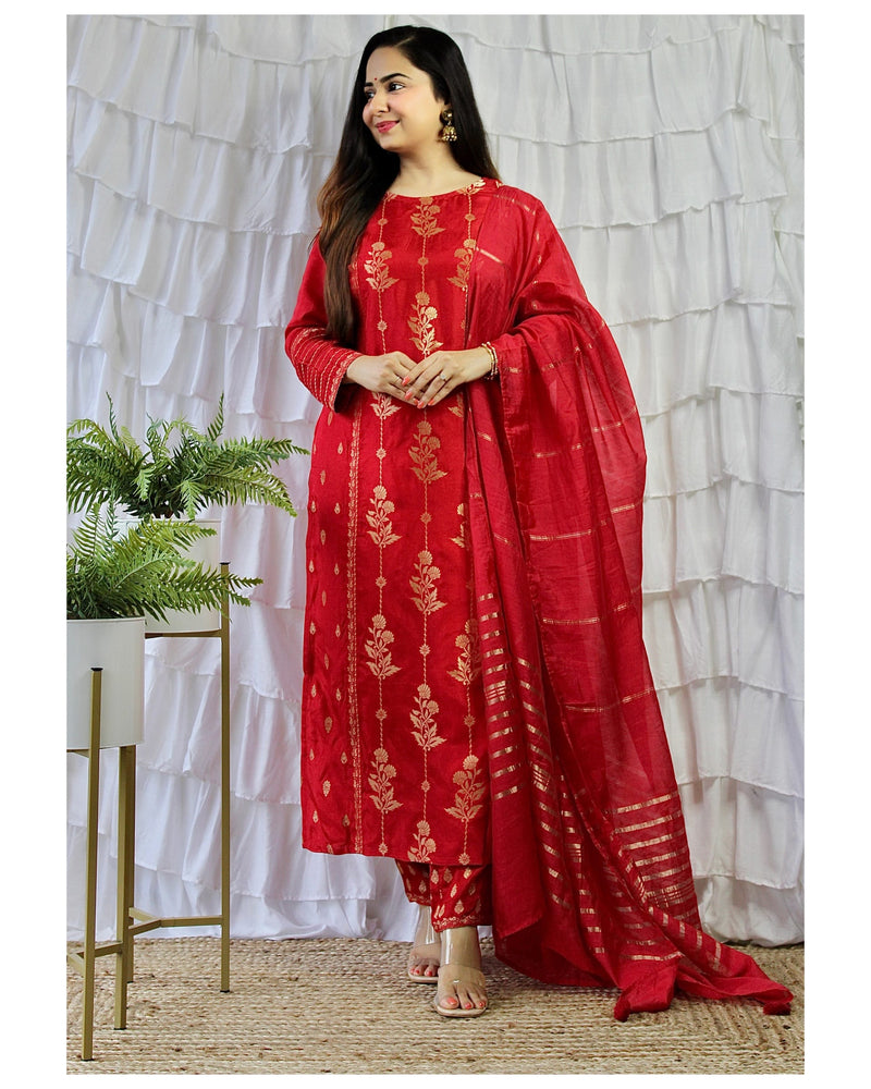 Red Silk Set