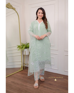 Mint Green Pakistani Lace Suit