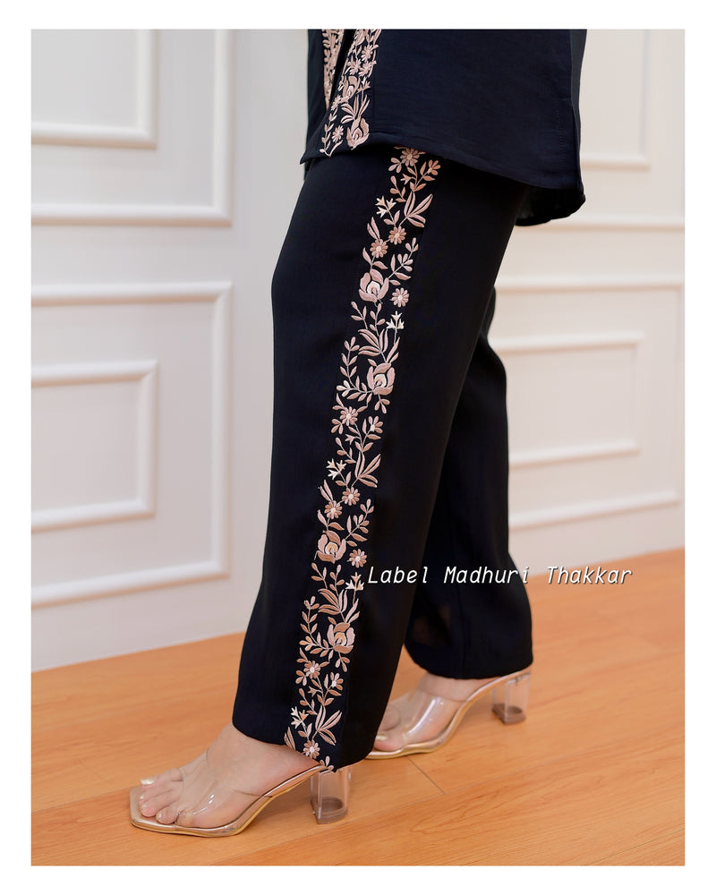Black Threadwork Co-ord