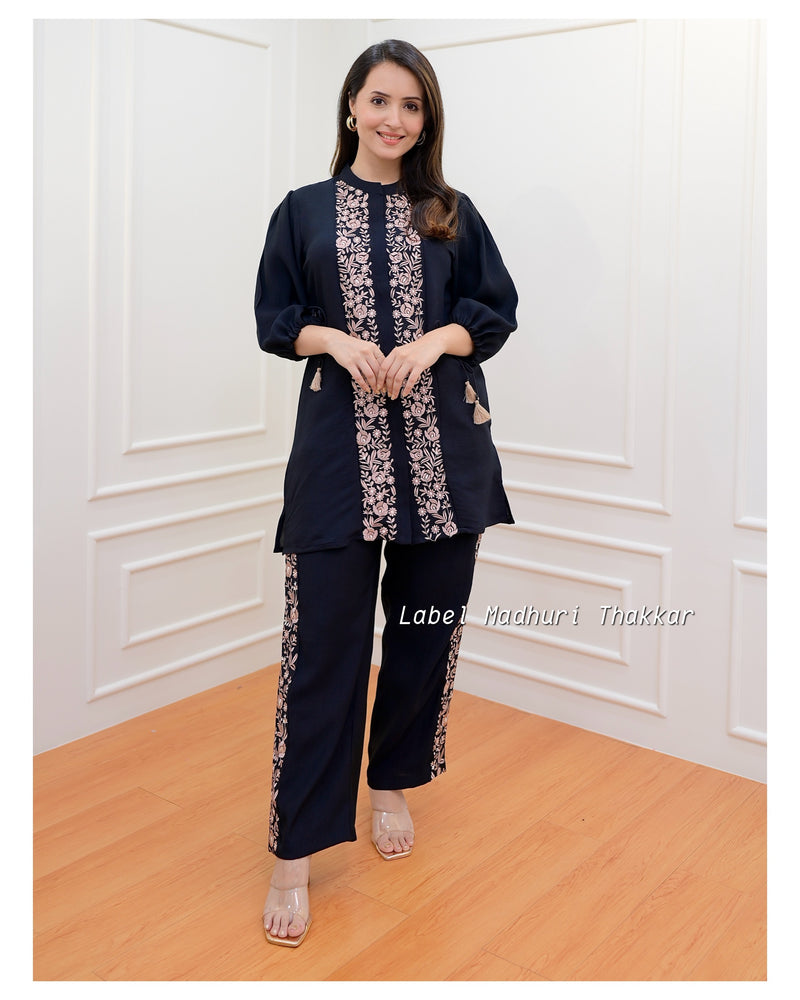 Black Threadwork Co-ord