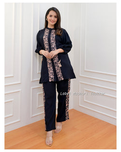 Black Threadwork Co-ord