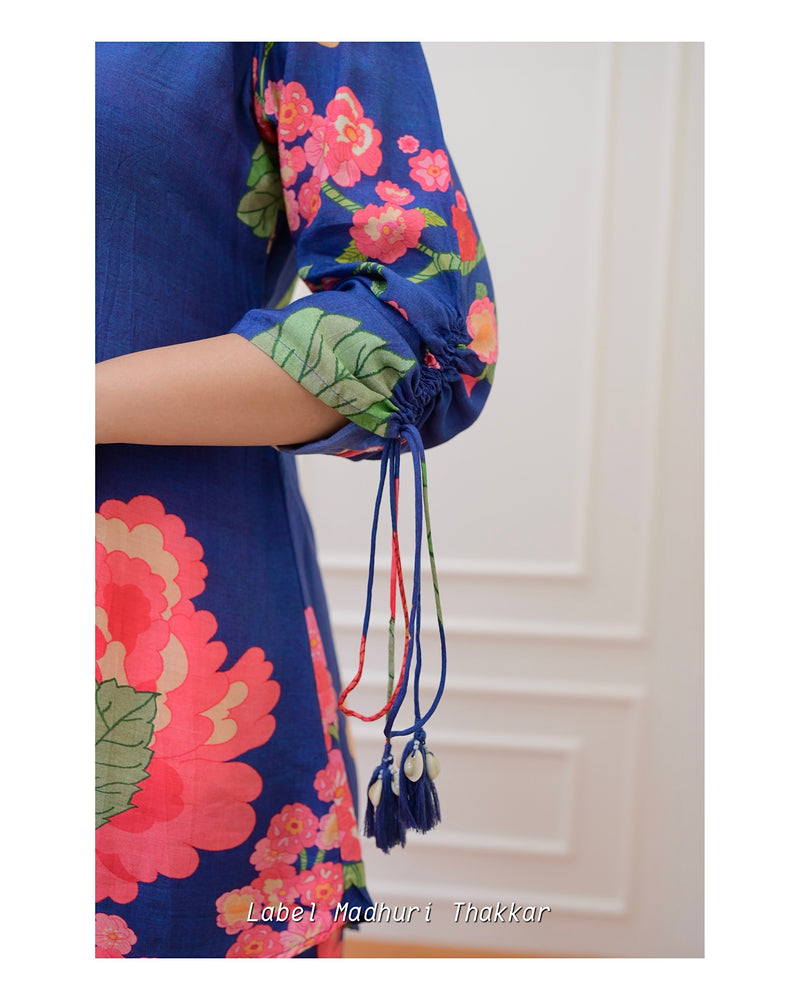 Blue Floral Muslin Co-ord