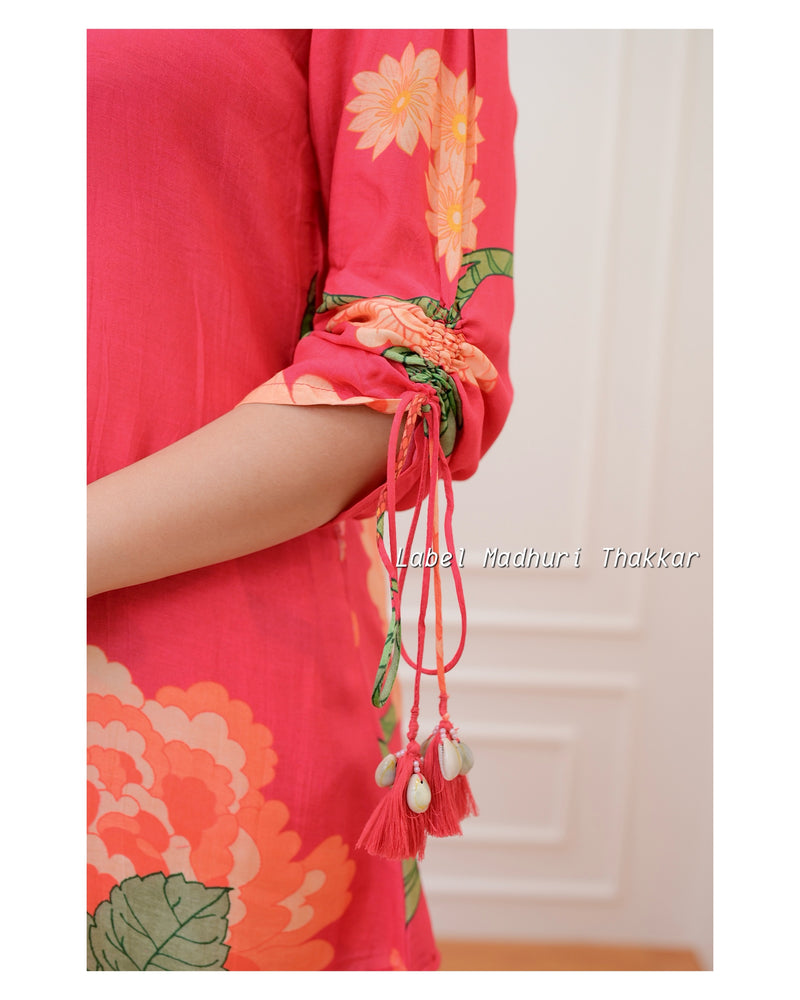 Pink Floral Muslin Co-ord