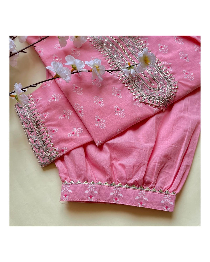 Pink Afghani Suit Set