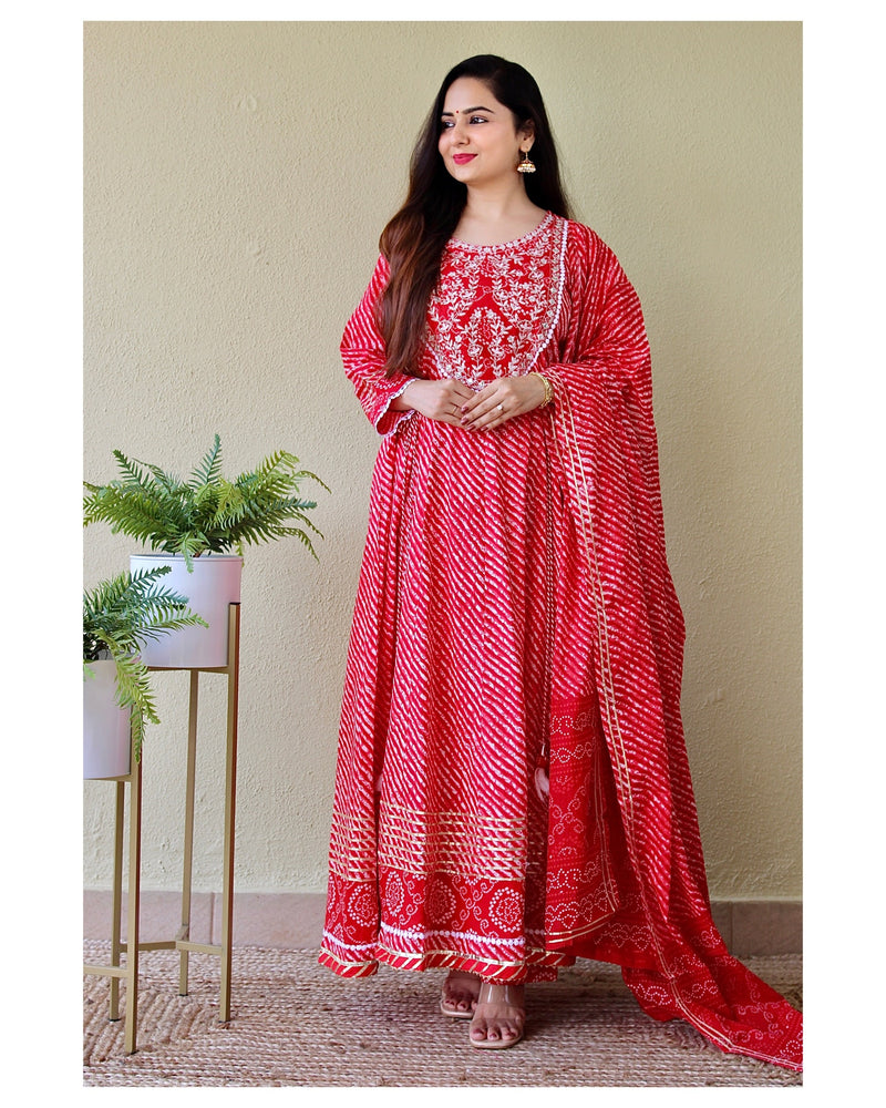 Buy online Bandhani Print Anarkali Kurta from Kurta Kurtis for Women by  Ishin for ₹1749 at 50% off | 2024 Limeroad.com